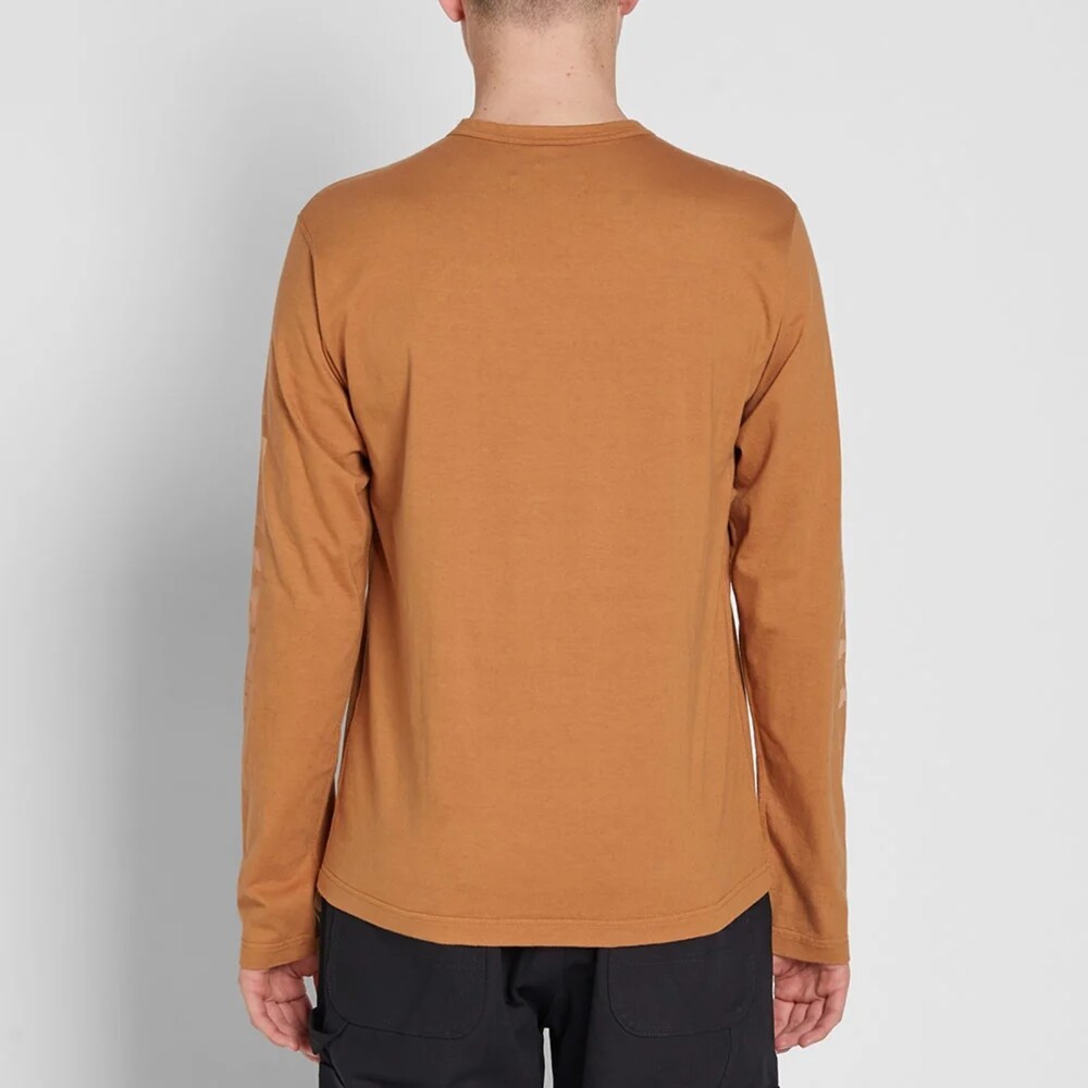 Junya Watanabe Man x Carhartt Long Sleeve Tee Dark Beige/ White Size S - Picture 2 of 9